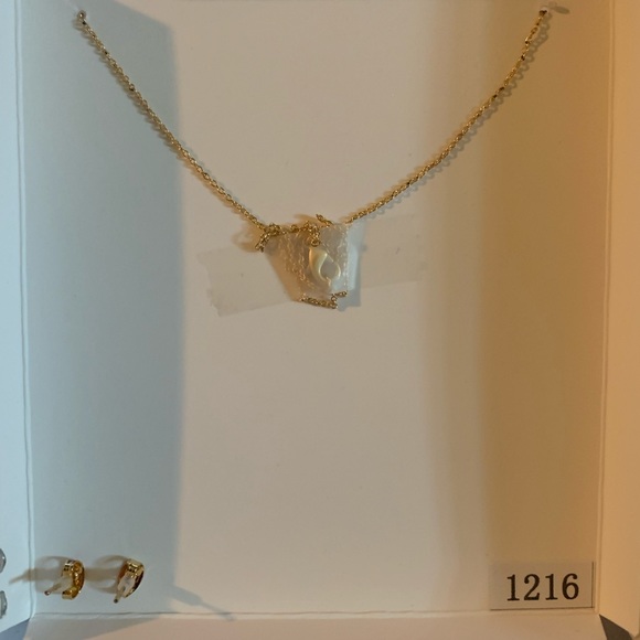 14k Gold over Brass Zodiac Taurus necklace earrings set gift 🎁 - Picture 4 of 5